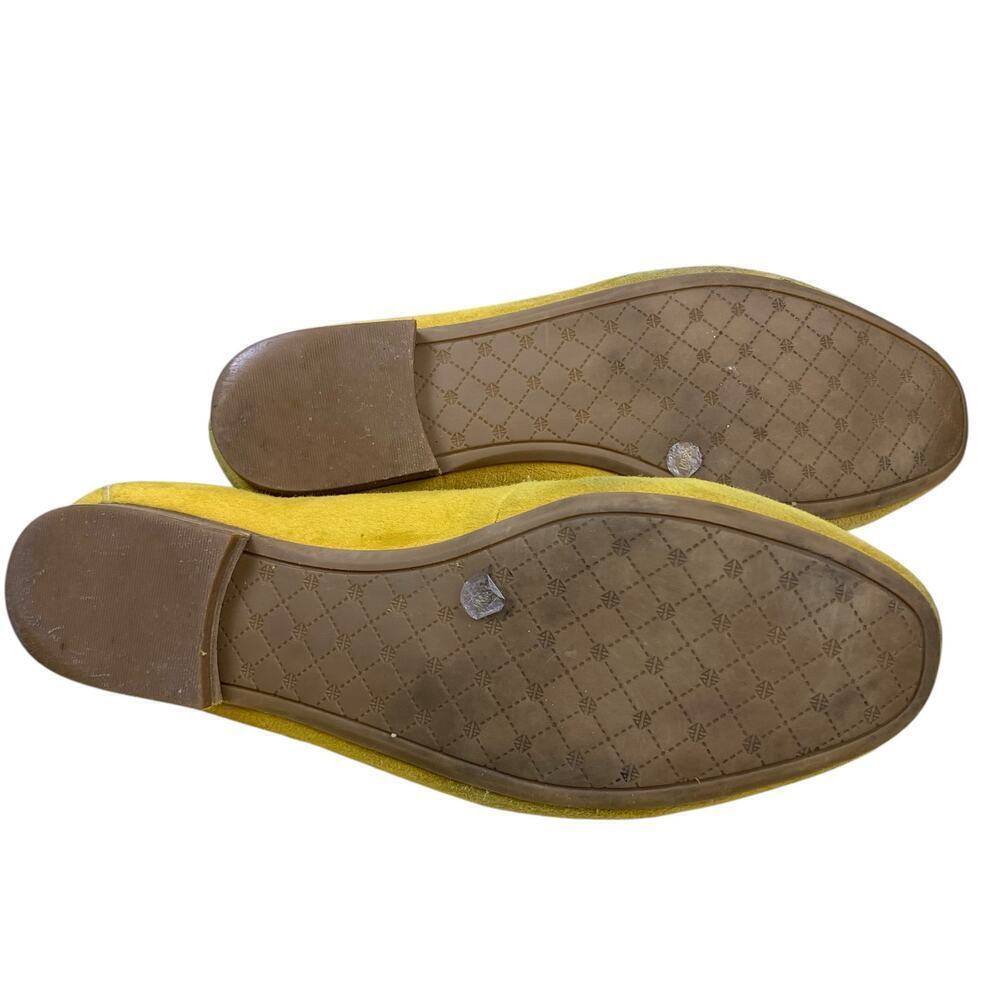 Antonio Melani Yellow Suede Penny Loafers Size 8M - Picture 6 of 9